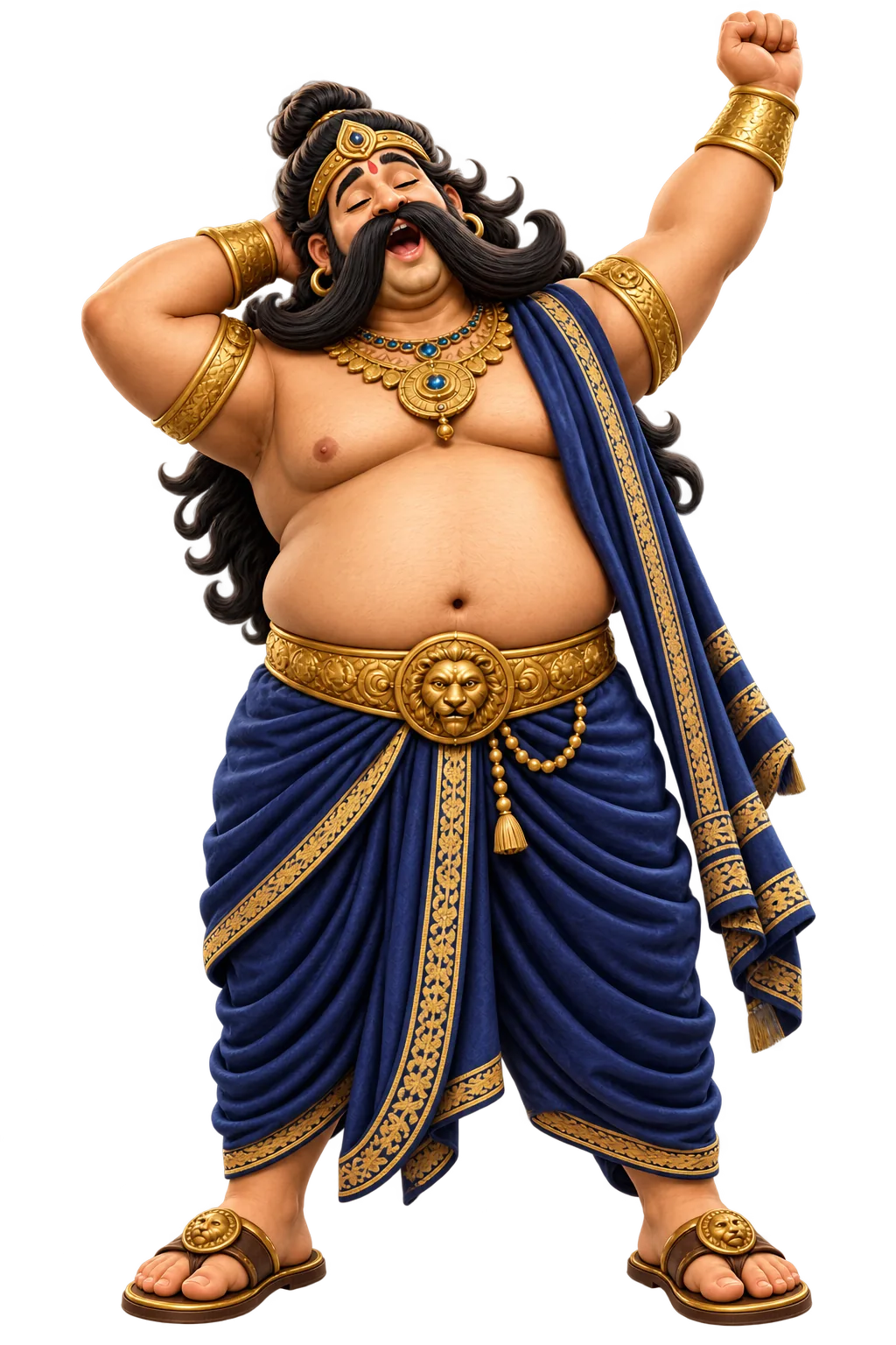 Kumbhakarna stretching awake